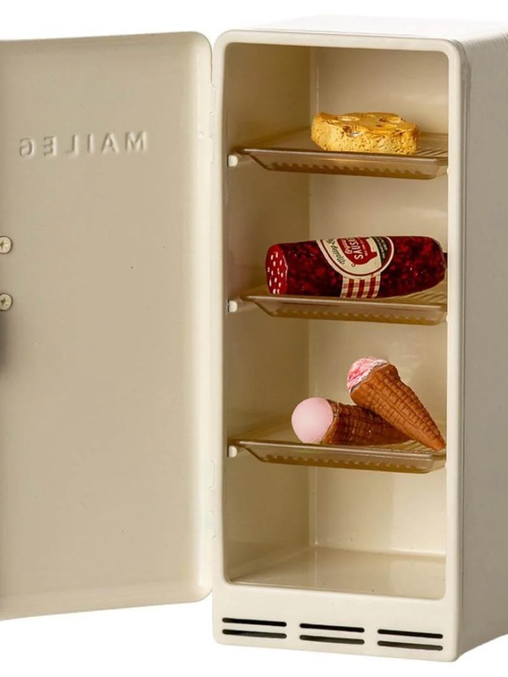 Maileg Cream Mouse size Refrigerator - Picture 2 of 4